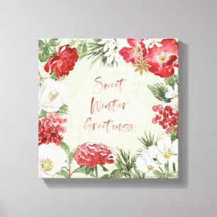 Sweet Winter Greetings Canvas Print