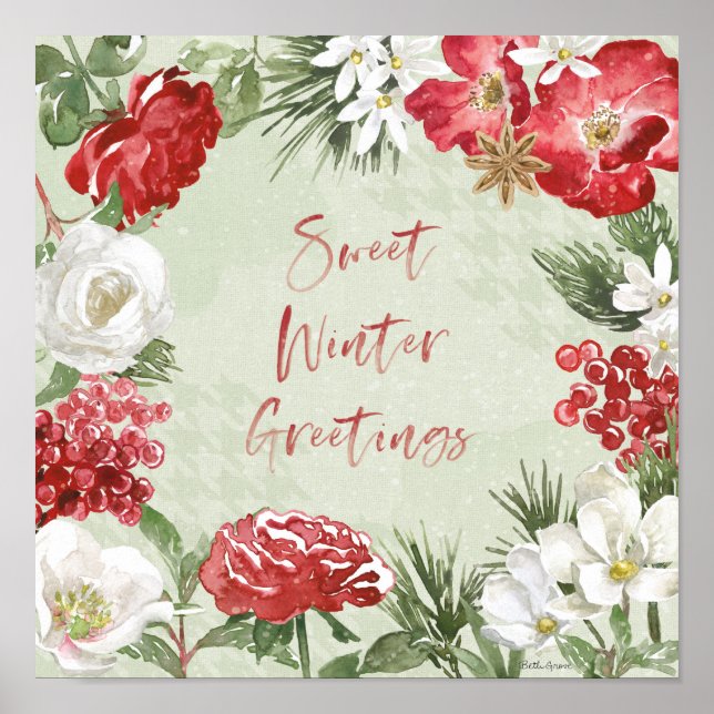 Sweet Winter Greetings Poster (Front)