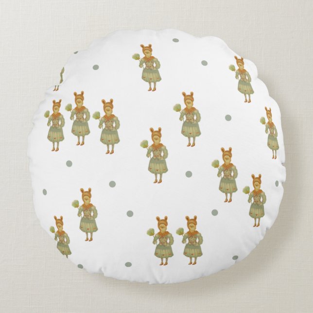 Sweet winter round cushion (Front)
