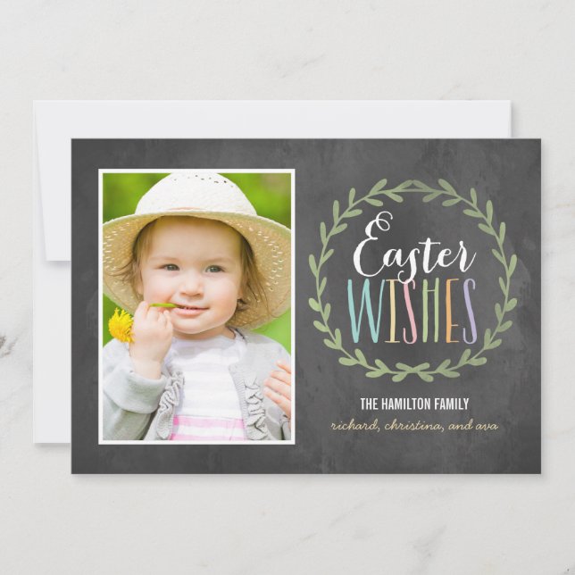 Sweet Wishes Easter Photo Cards (Front)