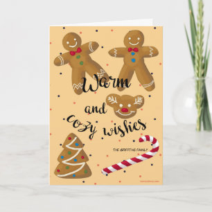 Sweet wishes for a warm Christmas customisable. Holiday Card