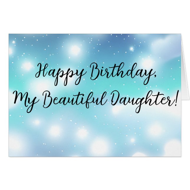 Sweet Wishes for My Daughter Birthday Greeting (Front Horizontal)