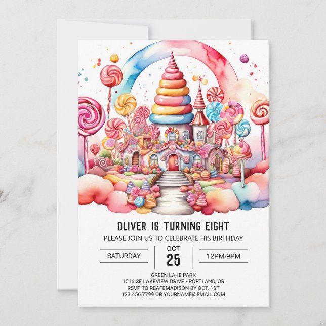 Sweet Wonderland Delight Birthday Invitation (Front)