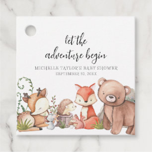 Sweet Woodland Animal Baby shower Favour Tags