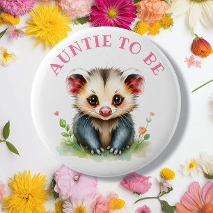 Sweet Woodland Creatures Auntie To Be 6 Cm Round Badge