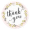 Sweet Woodland Floral Garden Thank You Sticker