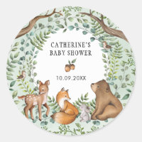 Sweet Woodland Forest Animals Baby Shower Birthday