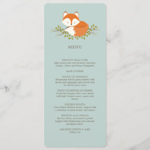 Sweet Woodland Fox Event Menu