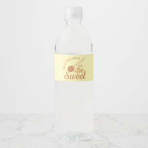 Sweet Words for Rustic Party Guests Water Bottle Label