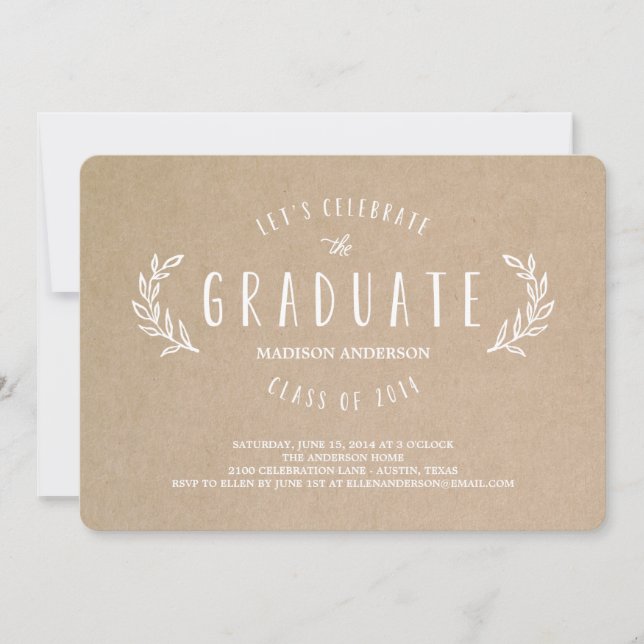 Sweet Wreath | Graduation Invitation (Front)