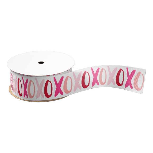 Sweet XOXO Pattern Grosgrain Ribbon (Spool)