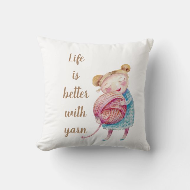 Sweet Yarn Love Cushion (Front)