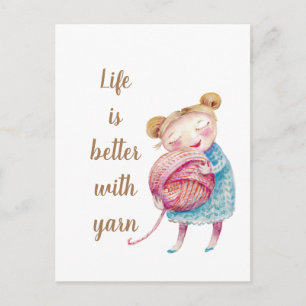 Sweet Yarn Lover Postcard