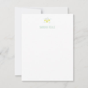 Sweet Yellow Bell Flower Icon Personalised Invitation