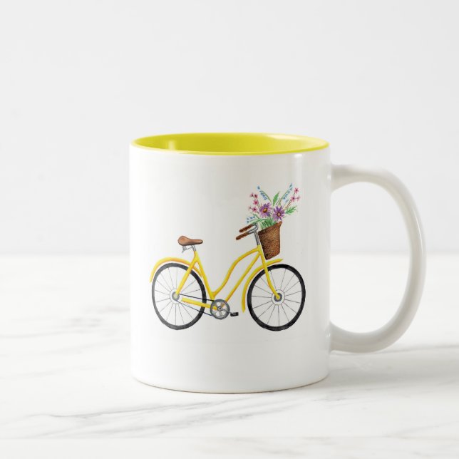 Sweet Yellow Bike Mug (Right)