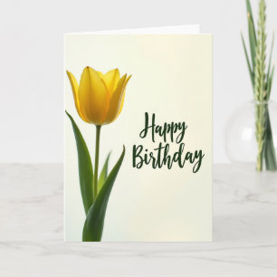 Sweet Yellow Bloom Birthday Card