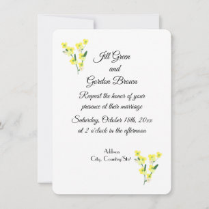 Sweet Yellow Blossoms Invitation