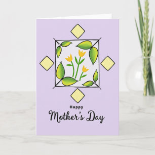 Sweet Yellow Flower Mothers Card