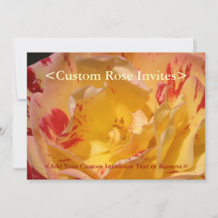 Sweet Yellow Rose Art Custom Party Invitations