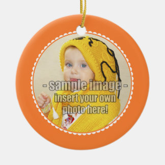 SweetBabyCarrots Babys First Christmas Orange Ceramic Tree Decoration