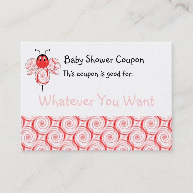 SweetBee Bumble Bee Baby Shower Coupon (Front)