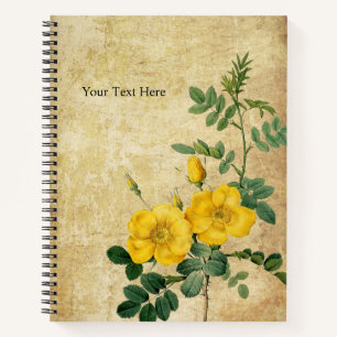 Sweetbriar Rose Vintage Spiral Notebook