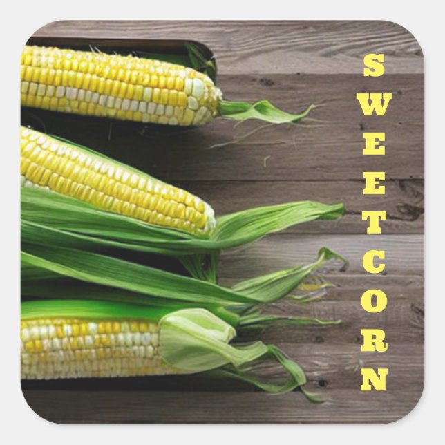 Sweetcorn Square Sticker (Front)