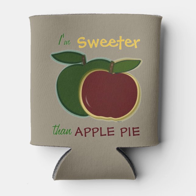 Sweeter than Apple Pie Graphics  Can Cooler (Front)