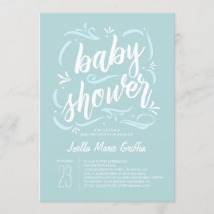 Sweetest Blue Baby Shower Invitation
