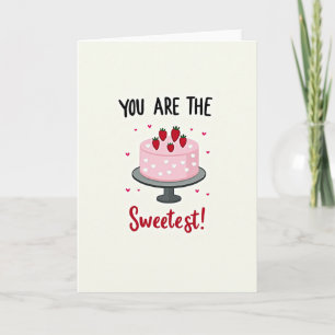 Sweetest Cake Hearts Greeting Card