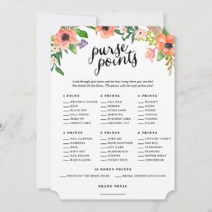 Sweetest Day Bridal Purse Points Cards