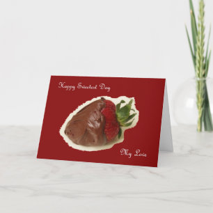 Sweetest Day Card Chocolate Strawberry