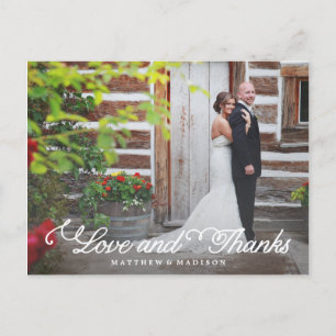 Sweetest Day   Wedding Thank You Postcard