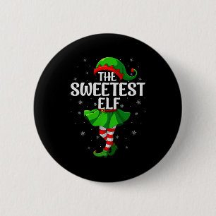 Sweetest Elf Christmas Girls Women Elf Squad Xmas  6 Cm Round Badge