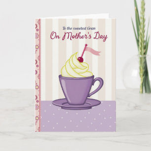 Sweetest Gran Mothers Day Teacup Card