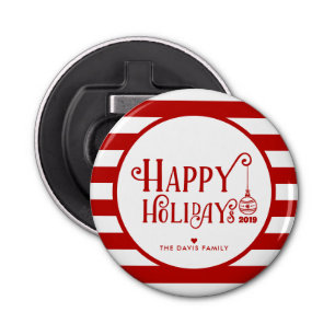Sweetest Happy Holidays   Custom Christmas Favour Bottle Opener