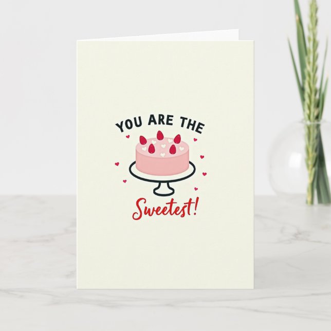 Sweetest Hearts Cake Card (Front)