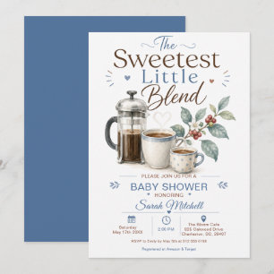 Sweetest Little Blend Coffee Baby Shower Invitation