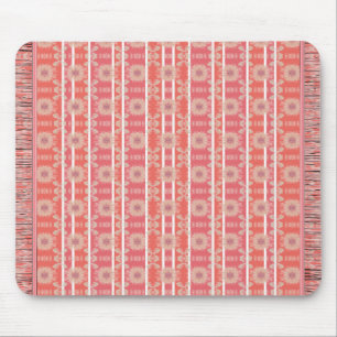 Sweetest Little Coral Flowered Rug style Mouse Mat