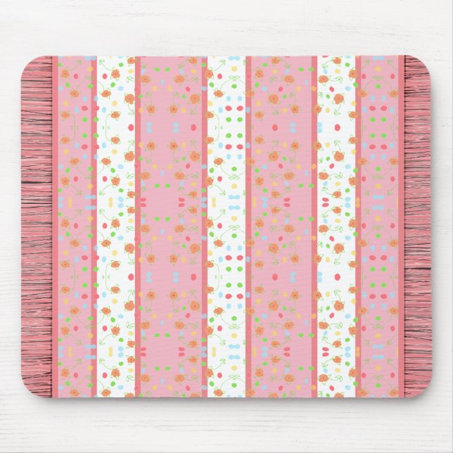 Sweetest Little Floral Patterned Carpet Style Mouse Mat (Front)