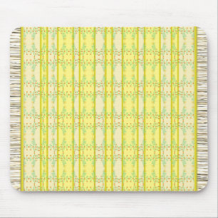 Sweetest Little Golden Floral Rug style Mouse Mat