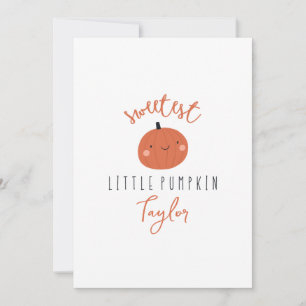 sweetest little pumpkin Custom Name Invitation