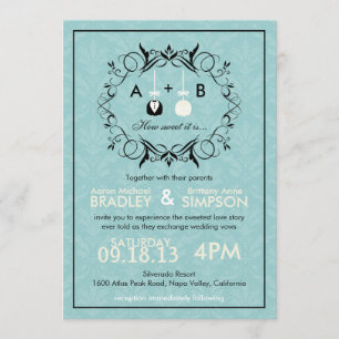 Sweetest Love Cakepop Modern Wedding Invite