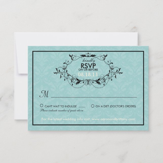 Sweetest Love Cakepop Modern Wedding RSVP (Front)