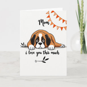 Sweetest Mom Dog Illustration Card
