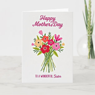 Sweetest Mum Graphic Bouquet Card