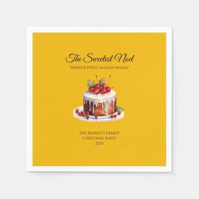 Sweetest Noel Christmas Paper Napkins | Party Item (Front)