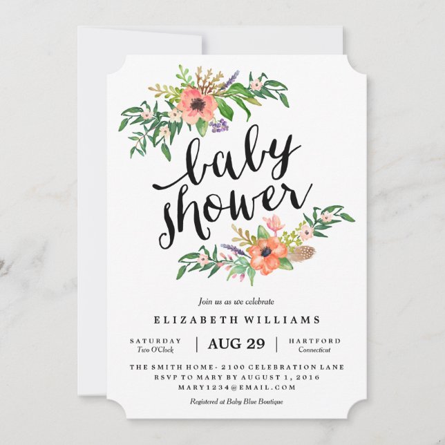 Sweetest Shower Baby Shower Invitation (Front)