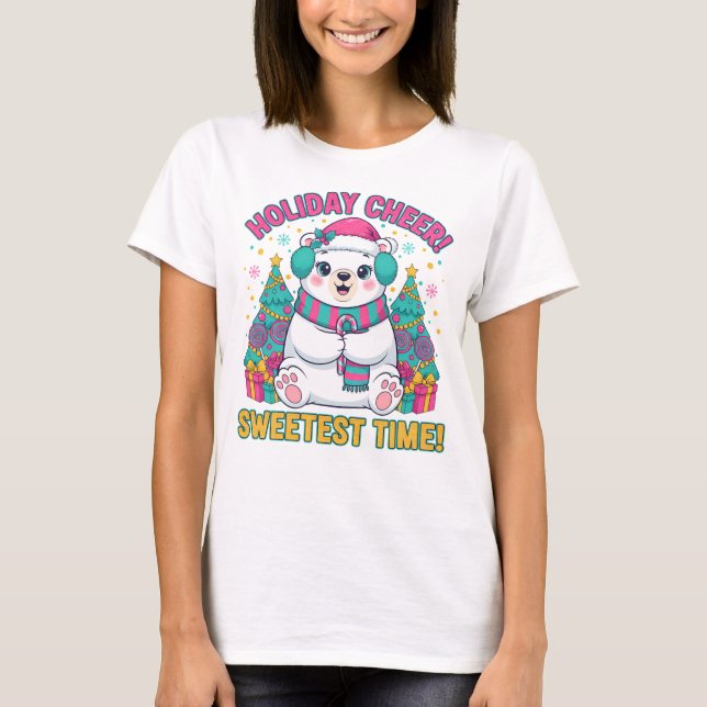 Sweetest Time Polar Bear Tee – Holiday Cheer Chris (Front)