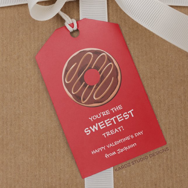 Sweetest Treat Classroom Valentine Gift Tags (Give the sweetest treats to your child's classmates this Valentine's Day, personalize with his name.)